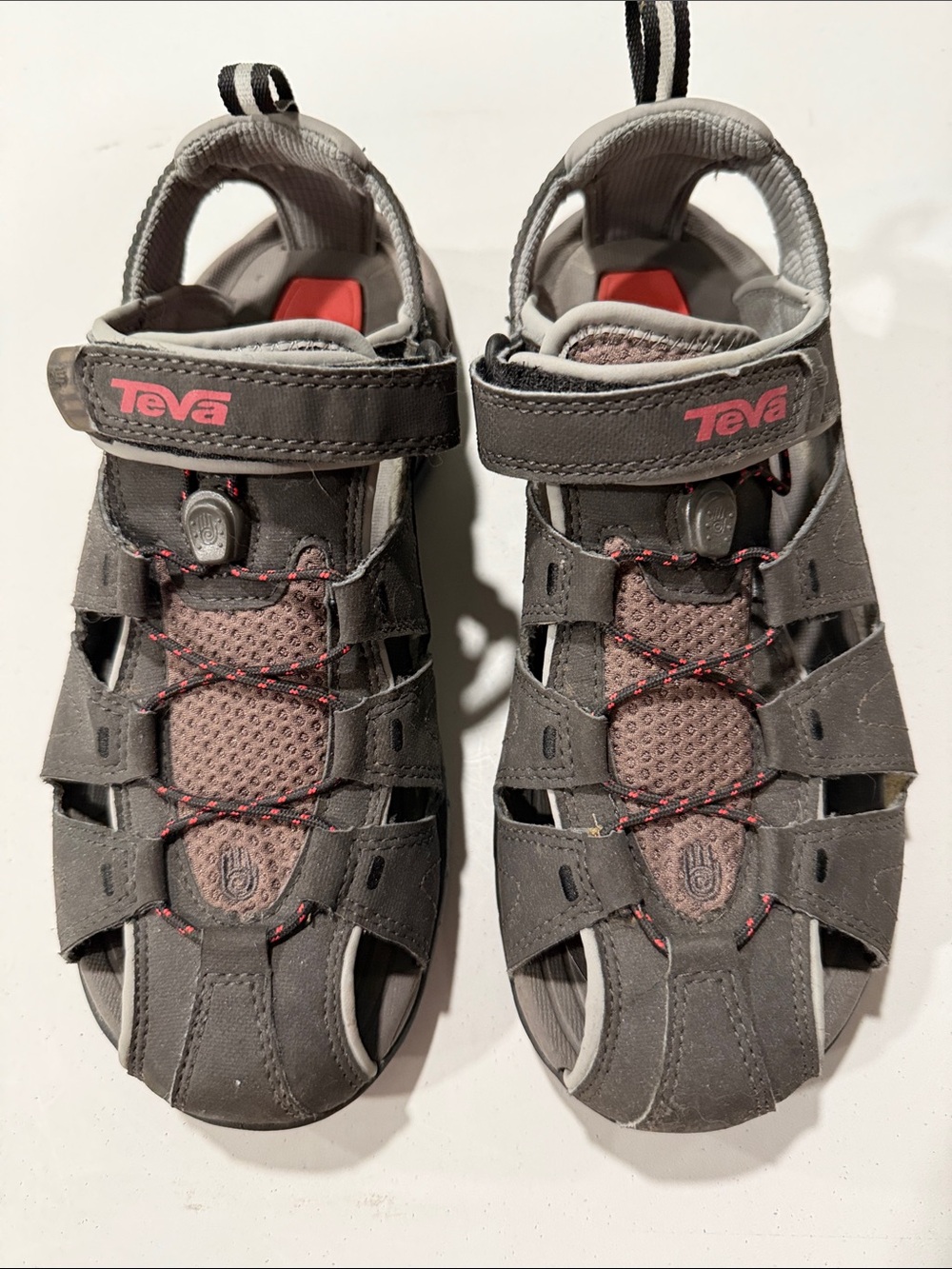 Teva Kids Gray and Pink Closed-Toe Sport Sandals